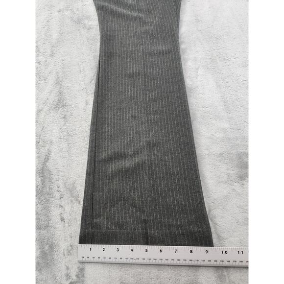 Worthington Modern Fit Striped Mid Rise Flare Leg Trouser Pants Size 10P Gray - Picture 9 of 10
